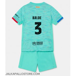 Barcelona Alejandro Balde #3 Kolmaspaita Lapsille 2023-24 Lyhythihainen (+ shortsit)